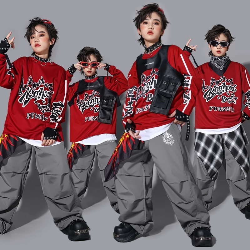 Street Fashion Boy - Sweat-shirt K-pop pour garçons, gilet à