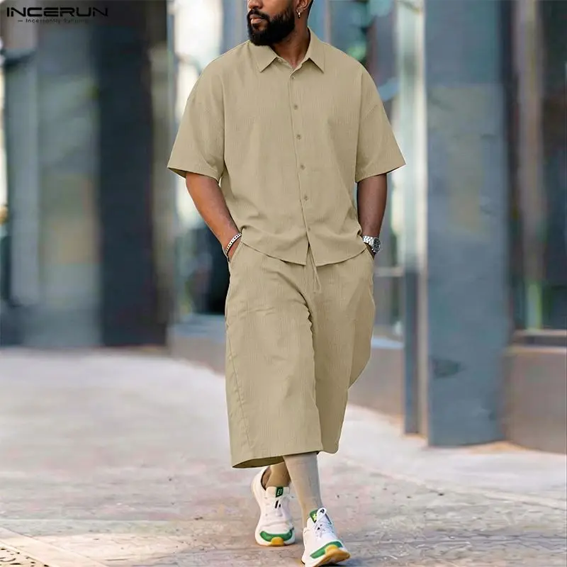 Fashion Streetwear - Ensembles Homme INCERUN – Chemise à