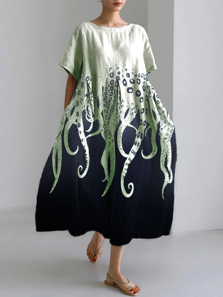 Street Fashion Shanghai - Robe décontractée d'automne pour femmes, imprimé