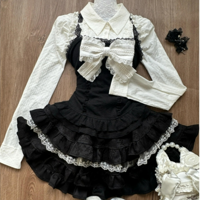Street Fashion Harajuku - Ensemble 3 pièces Style Lolita pour
