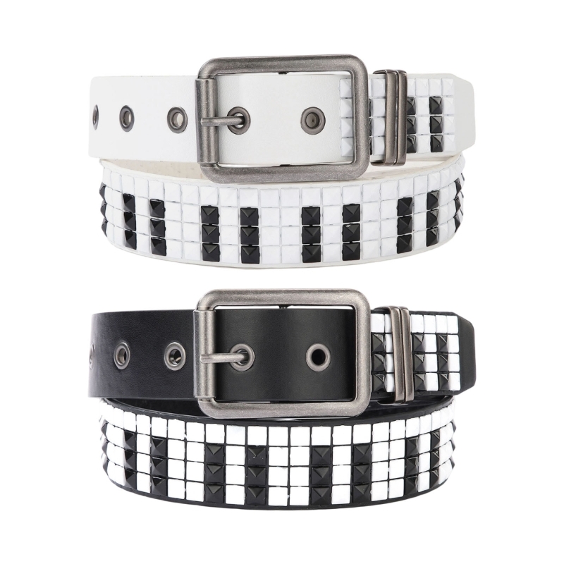 Street Fashion Reference - Ceinture décorative à Rivets Piano avec
