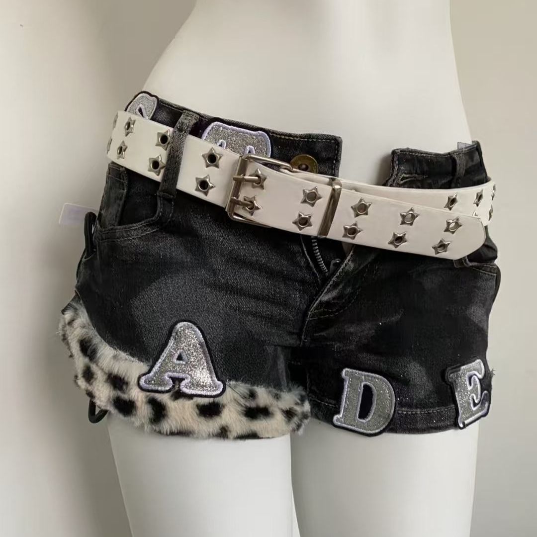 Street Fashion Harajuku - Y2k brodé Patch Denim Shorts femme