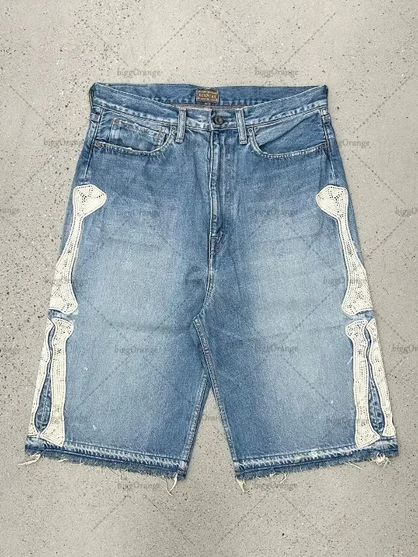 Street Fashion Harajuku - Shorts en jean vintage Y2K Deeptown