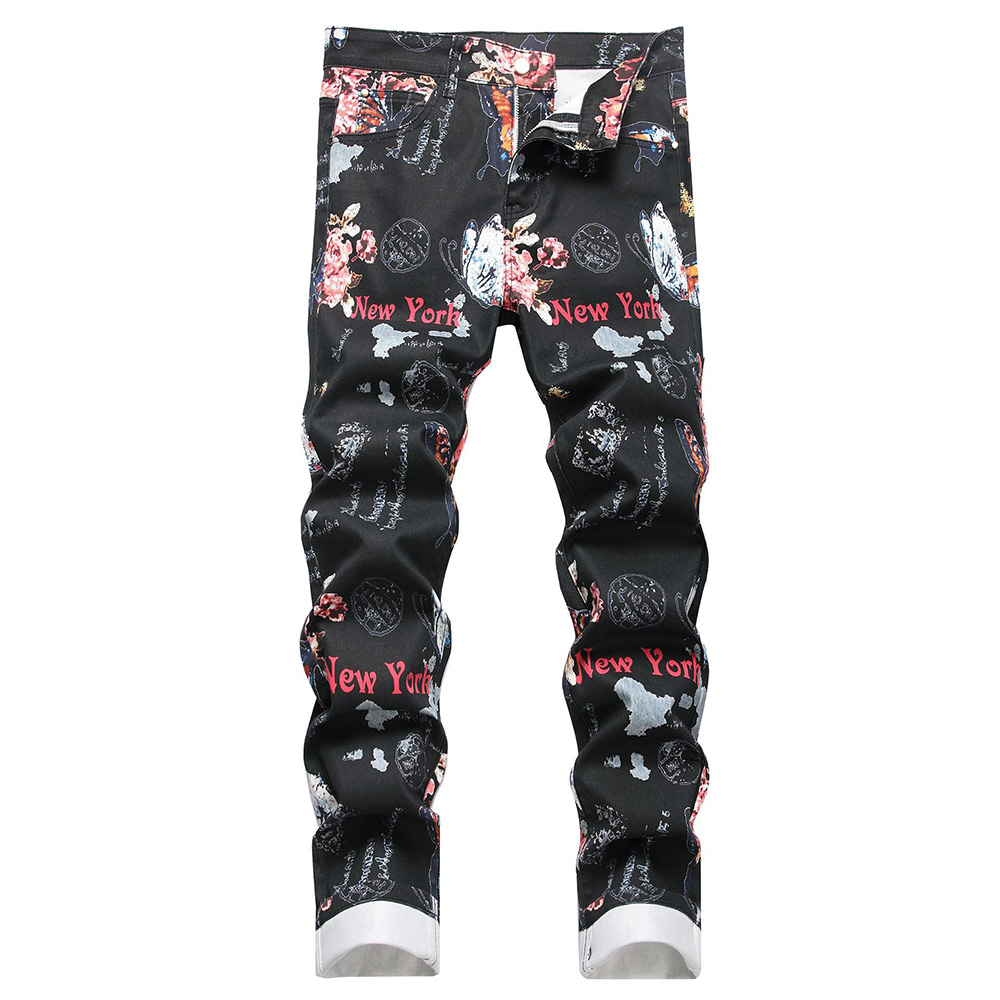 Street Fashion Of New York - Pantalons en jean pour hommes, imprimé