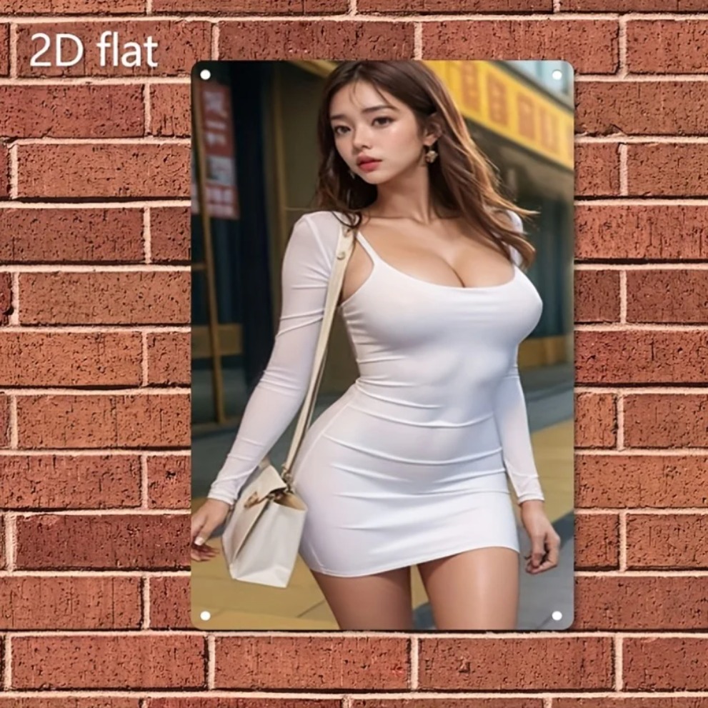 Asian Street Fashion Girls - Décoration murale en métal HD, style