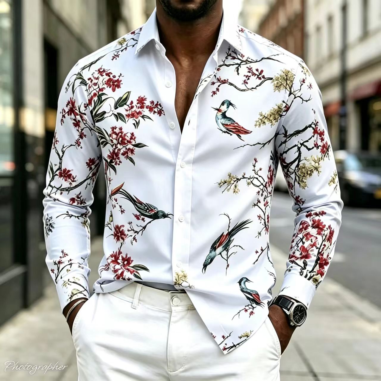 Street Fashion Shanghai - Nouvelle Chemise Homme 2026 à Col
