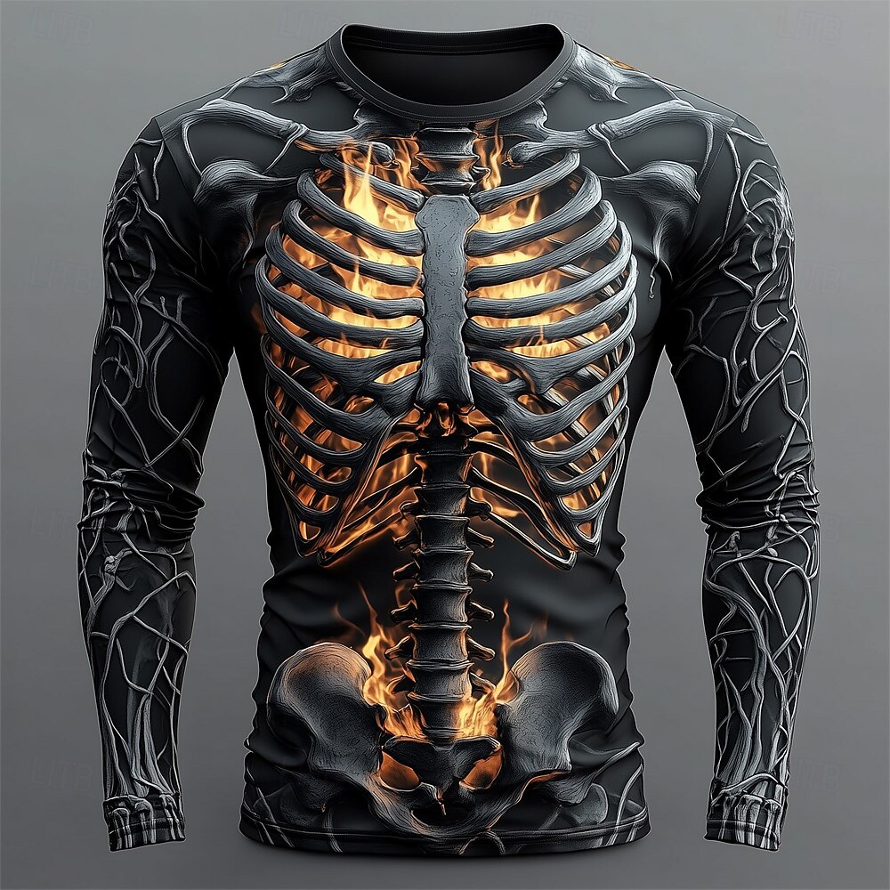 Fashion Streetwear - T-shirt à manches longues pour homme,