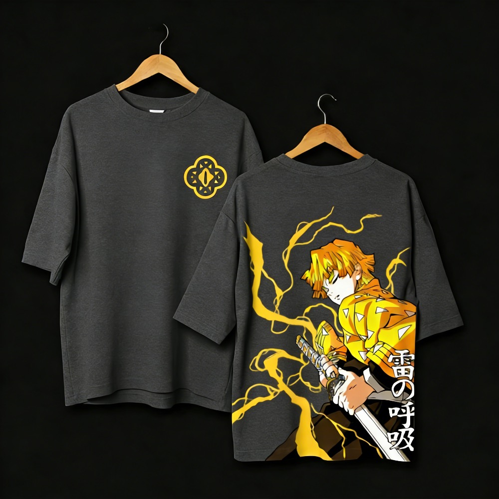 Street Fashion Japan - T-shirt imprimé Demon Slayer Anime pour