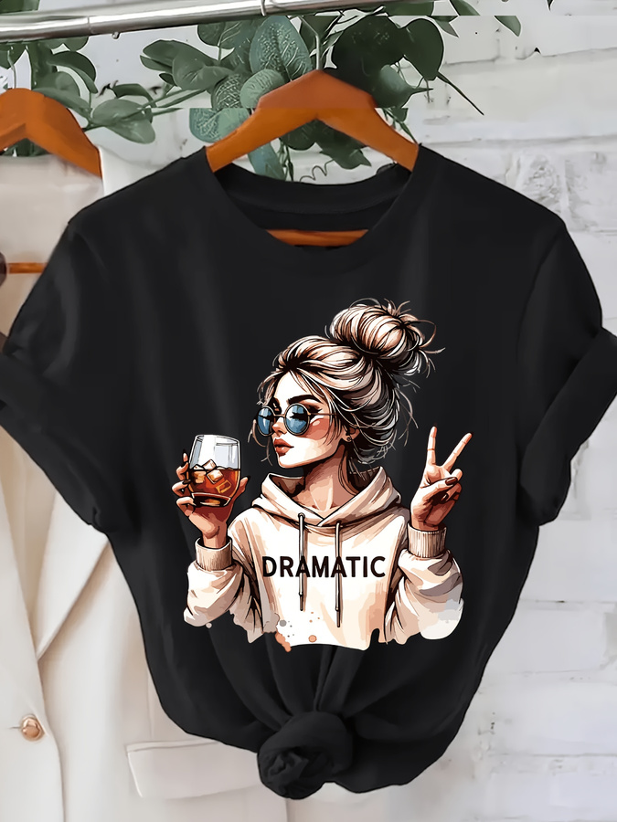 Italy Fashion Street - DRAMATIC 1pc T-shirt à manches courtes