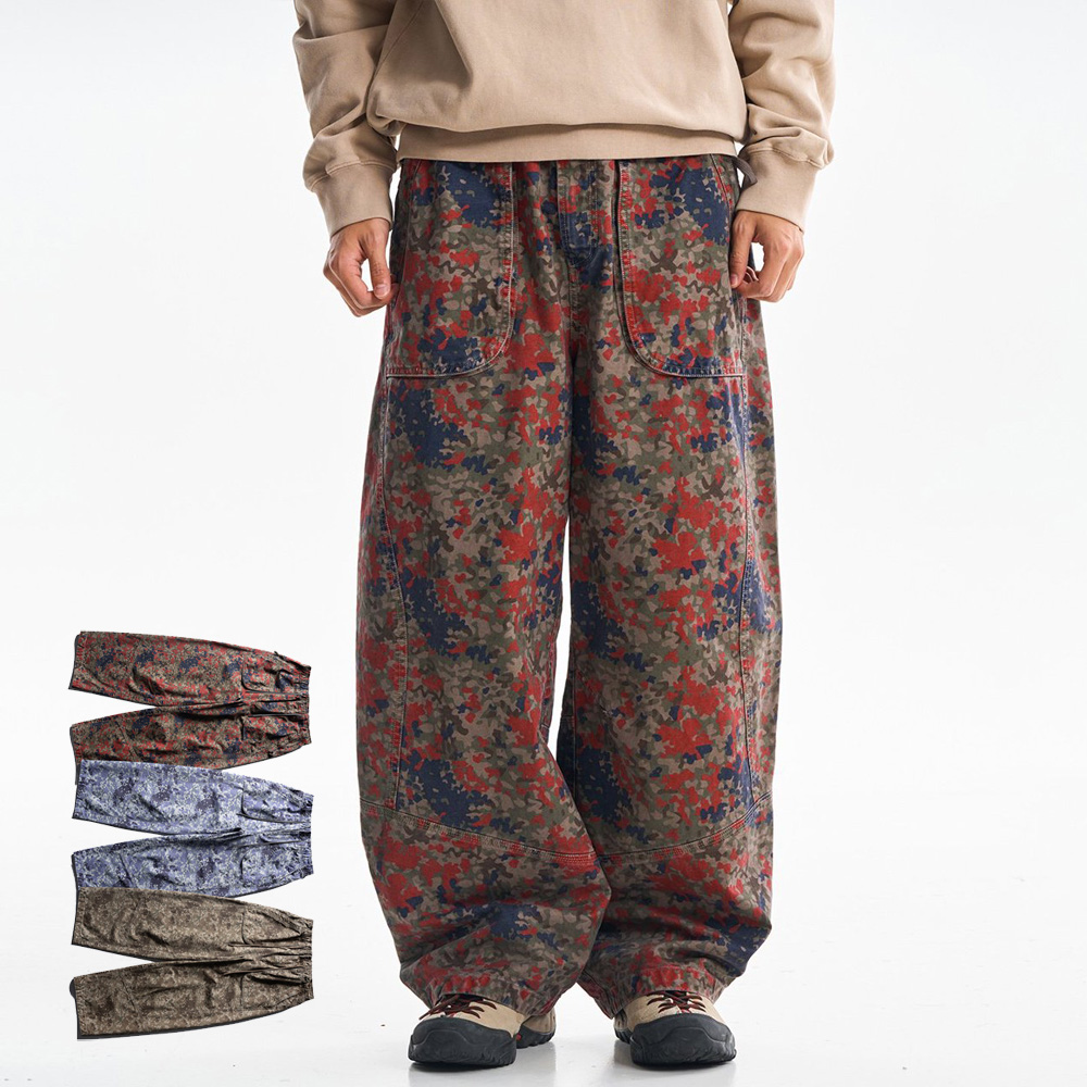 Street Fashion Art - Pantalon cargo en coton imprimé de