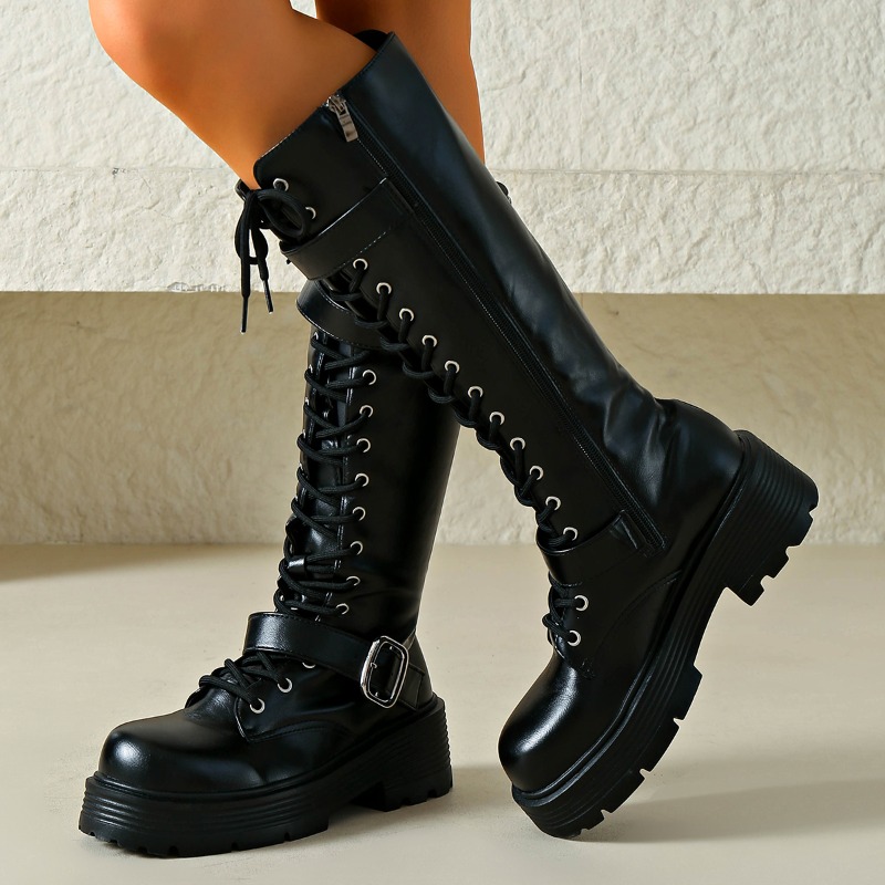Bottes hautes pour femmes à se - Street Fashion Punk avis et prix
