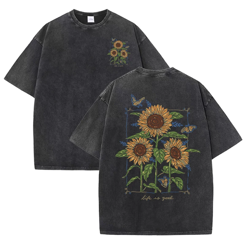 T-shirt unisexe imprimé tourne - Street Fashion Shanghai avis et prix