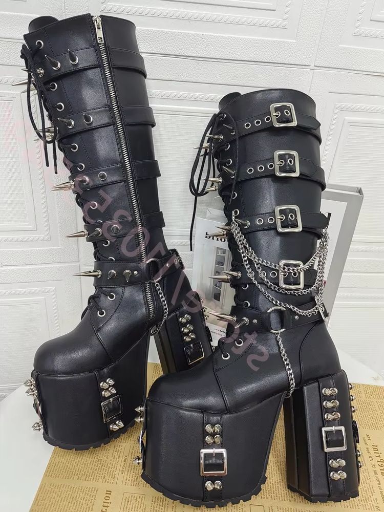 Bottes de moto à plateforme st - Street Fashion Punk avis et prix