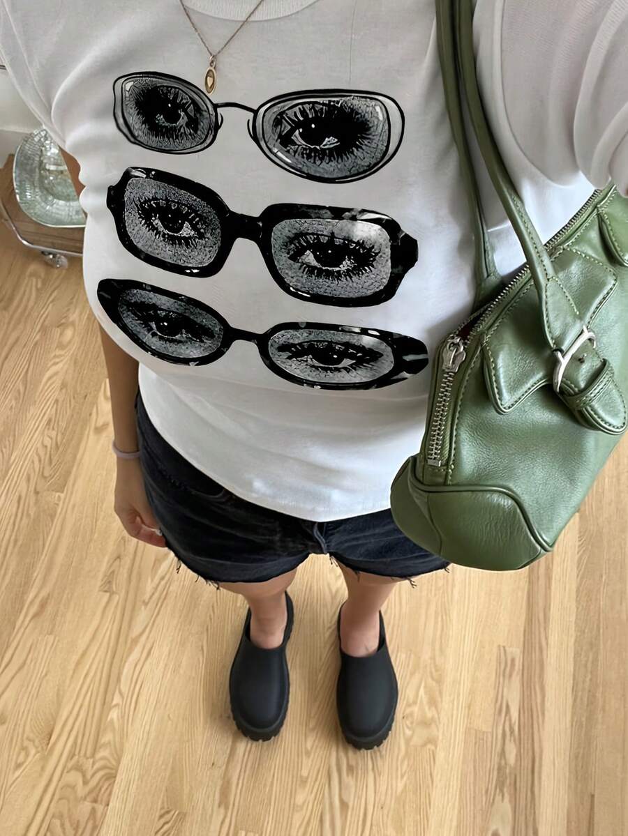 T-shirt graphique oversize en  - Italy Fashion Street avis et prix
