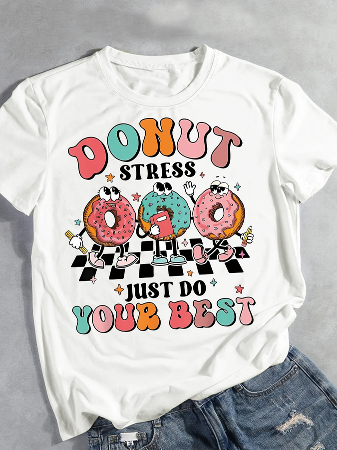 T-shirt imprimé dessin animé D - Italy Fashion Street avis et prix