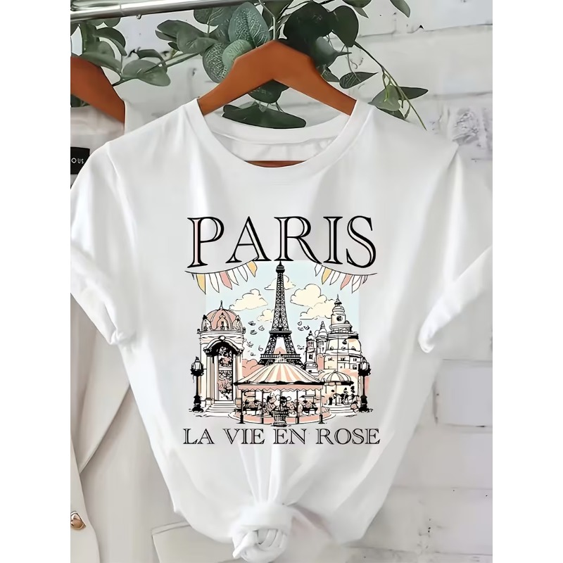 T-shirt à manches courtes déco - Street Fashion In Paris avis et prix