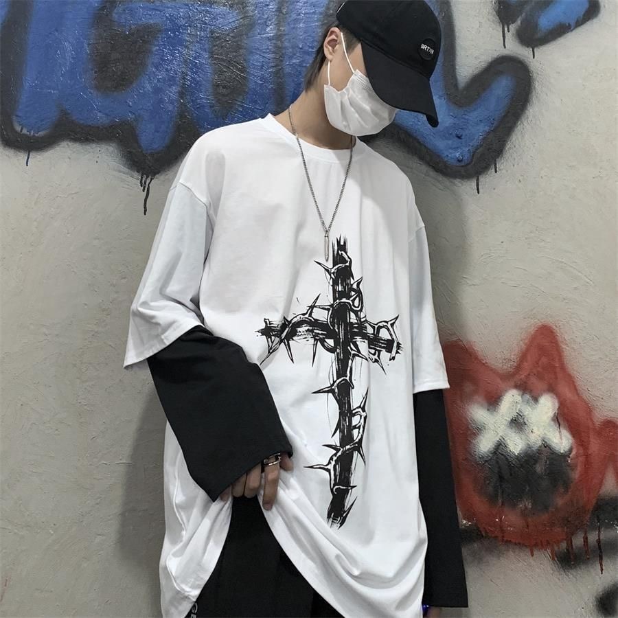 T-shirt Grunge à manches longu - Street Fashion India avis et prix