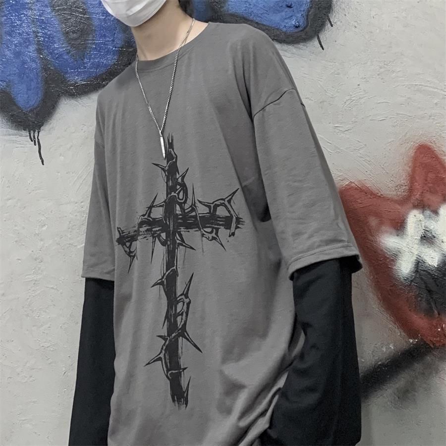 T-shirt Grunge à manches longu - Street Fashion India avis et prix