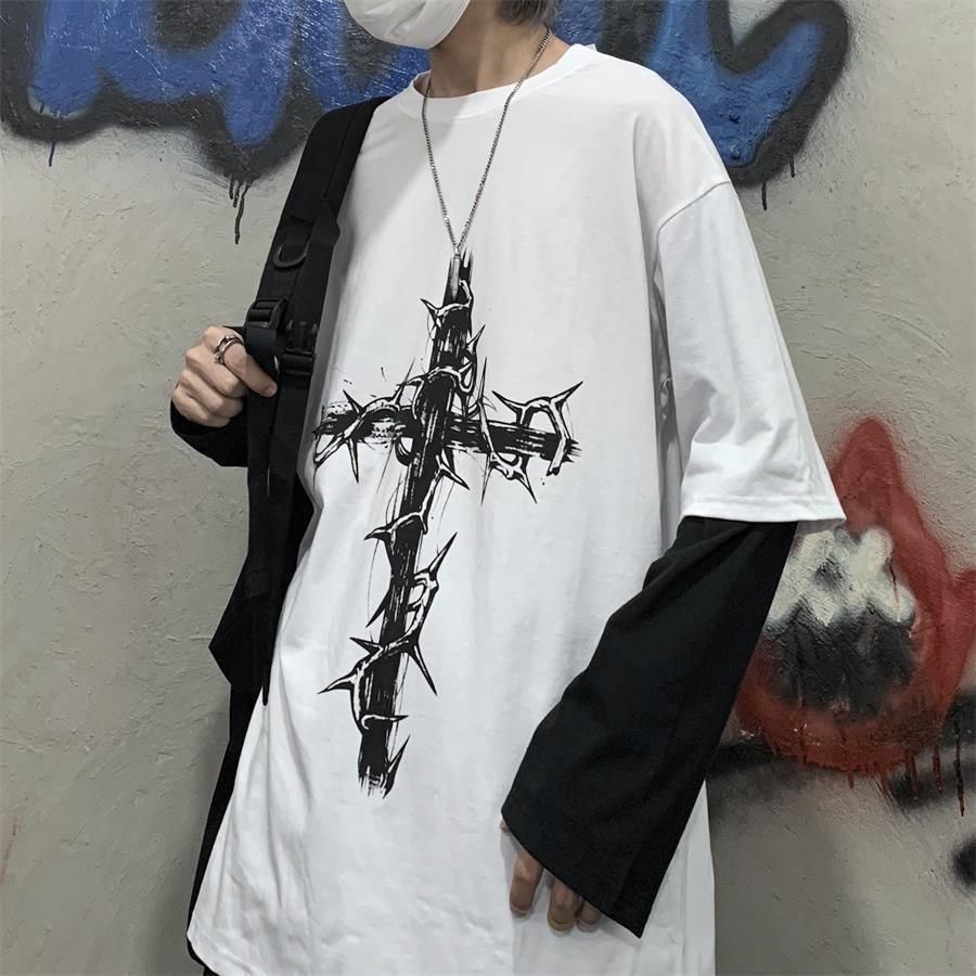 T-shirt Grunge à manches longu - Street Fashion India avis et prix
