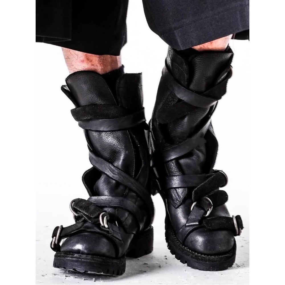 Bottes de moto en cuir pour ho - Street Fashion Punk avis et prix